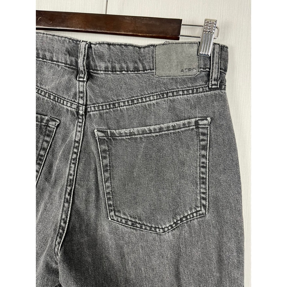Aeropostale 90s Baggy Jeans Womens 4 Gray Button Fly Distressed Grunge Denim - Picture 7 of 11